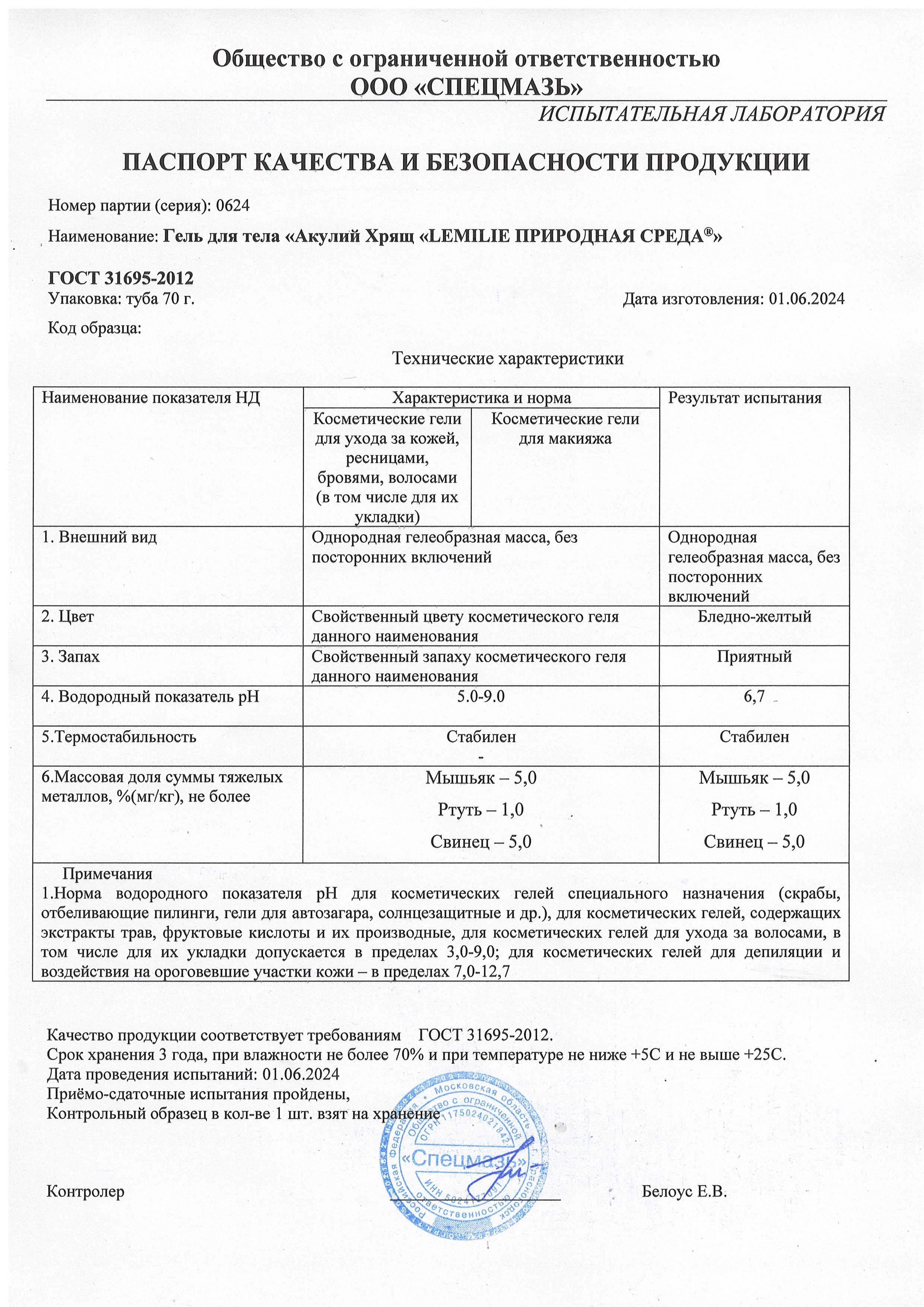 Паспорт №062024
